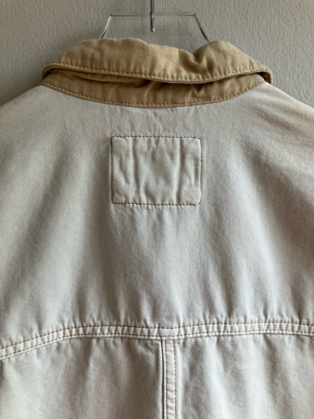 Marine Layer Finley Barn Jacket Size XS Cream Chore Coat Utility Pockets Outdoor - Picture 8 of 15